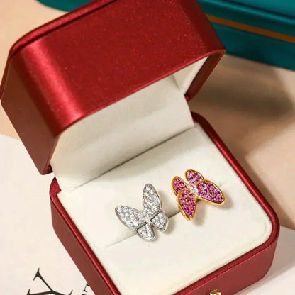 [Cadisa]TWIN BUTTERFLY DIAMOND RING