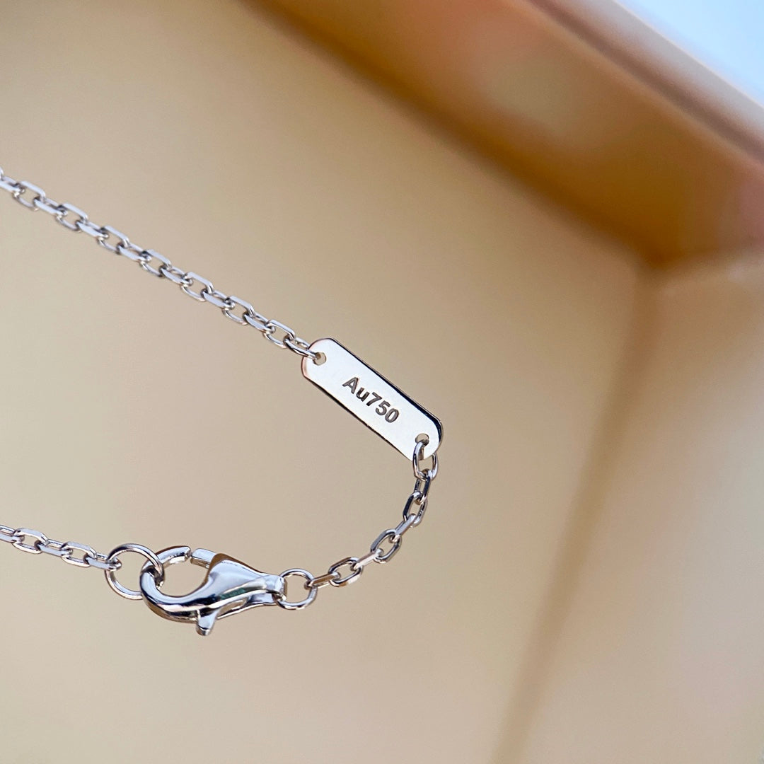 [Cadisa]CLOVER DIAMOND NECKLACE SILVER