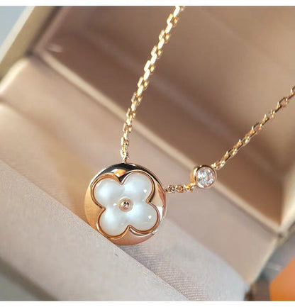 [Cadisa]SUN MOP GOLD 1 DIAMOND NECKLACE