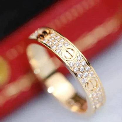 [Cadisa] LOVE RING 4.0MM DIAMOND PAVED