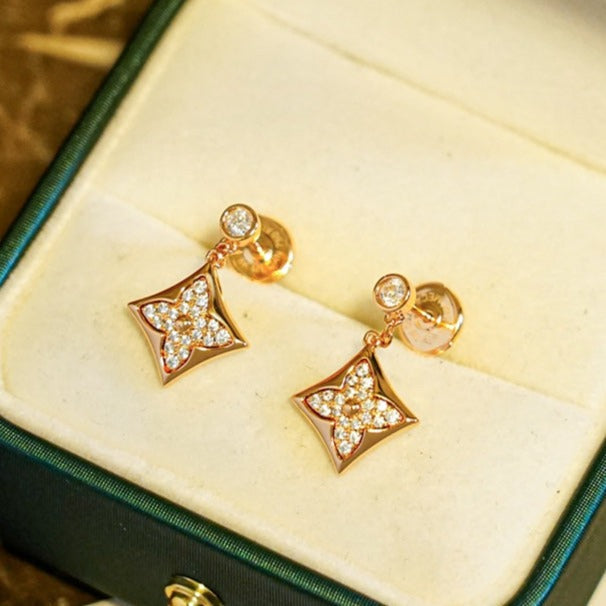 [Cadisa]STAR DIAMONDS EARRINGS GOLD
