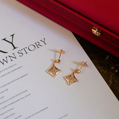 [Cadisa]STAR DIAMONDS EARRINGS GOLD