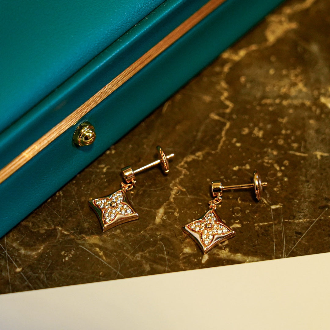 [Cadisa]STAR DIAMONDS EARRINGS GOLD