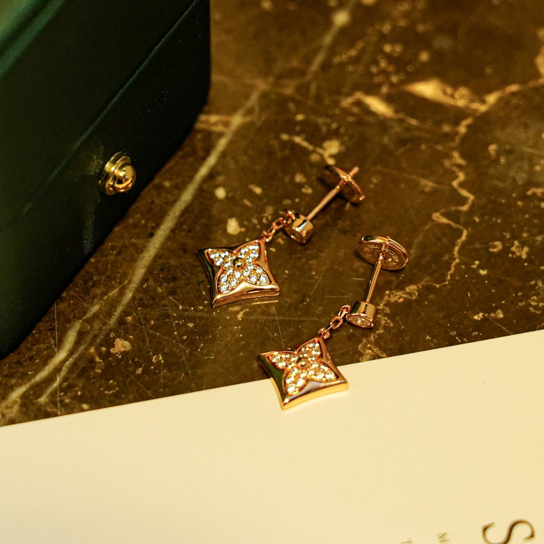 [Cadisa]STAR DIAMONDS EARRINGS GOLD