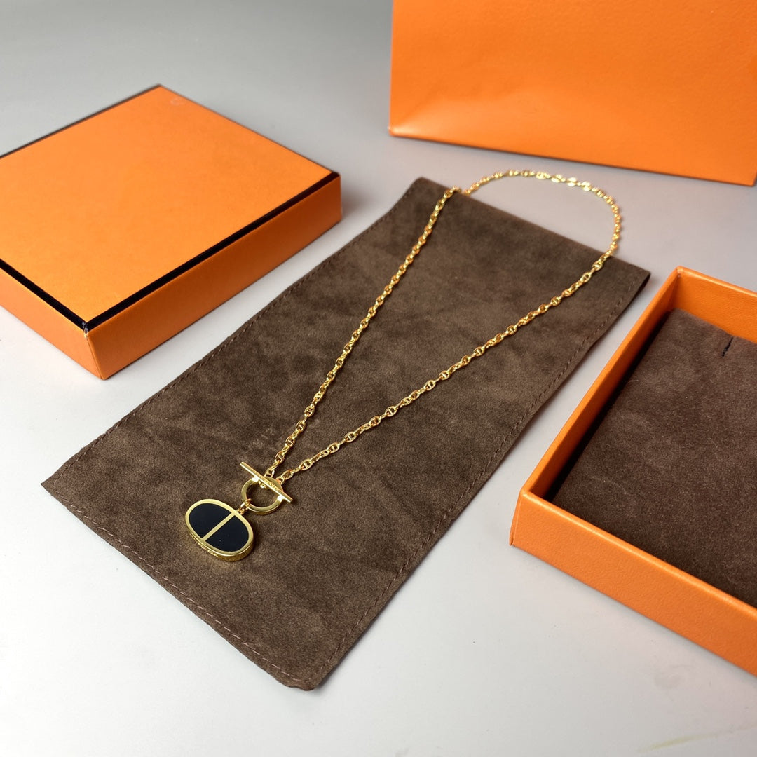 [Cadisa]CHAINE VERSO BLACK CERAMIC NECKLACE