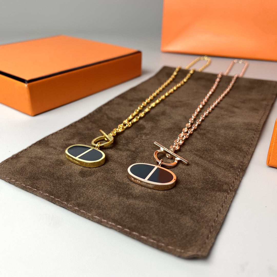 [Cadisa]CHAINE VERSO BLACK CERAMIC NECKLACE
