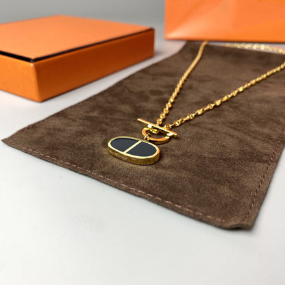 [Cadisa]CHAINE VERSO BLACK CERAMIC NECKLACE