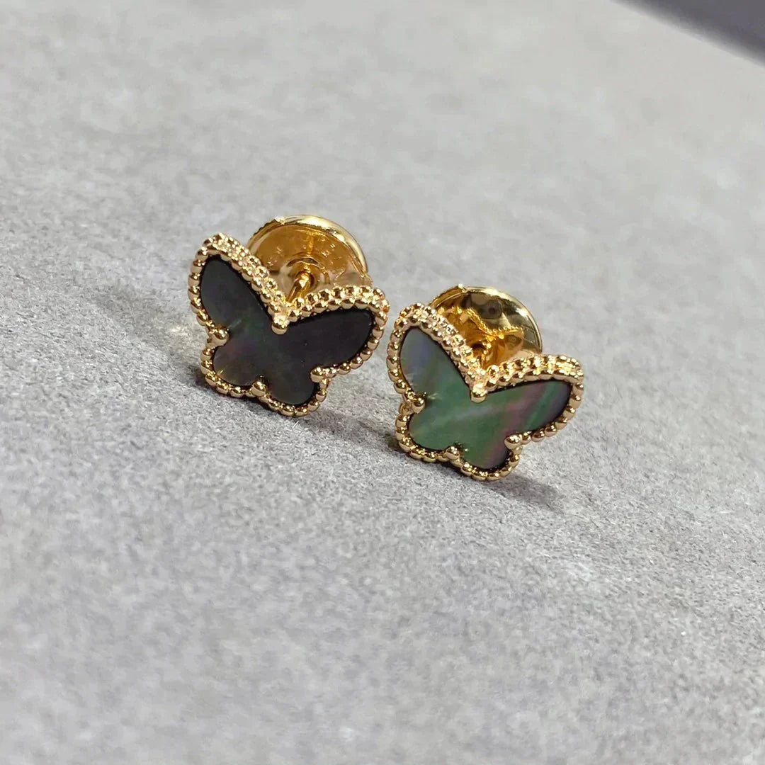 [Cadisa]BUTTERFLY DARK MOP  EARRINGS