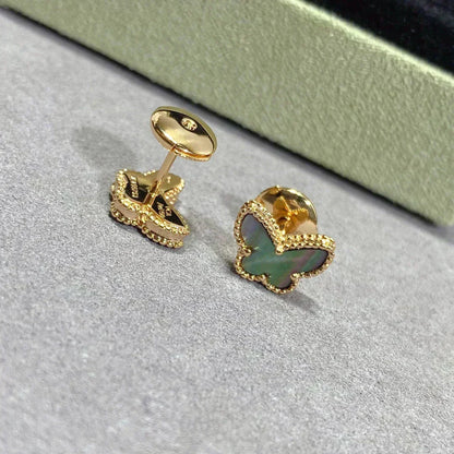[Cadisa]BUTTERFLY DARK MOP  EARRINGS