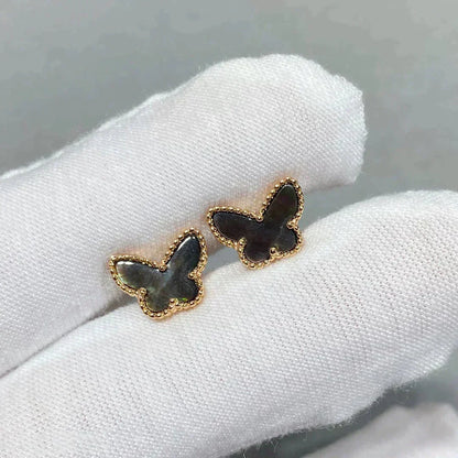[Cadisa]BUTTERFLY DARK MOP  EARRINGS