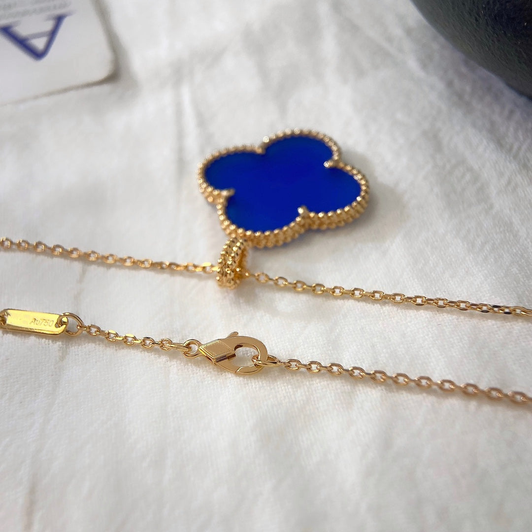 [Cadisa]CLOVER 25MM NECKLACE TURQUOISE ROSE GOLD