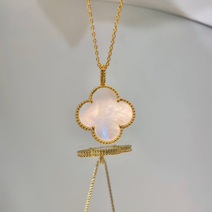 [Cadisa]CLOVER 25MM MOP LARGE PENDANT NECKLACE