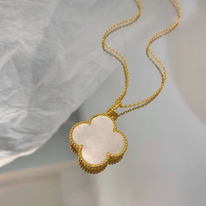 [Cadisa]CLOVER 25MM MOP LARGE PENDANT NECKLACE