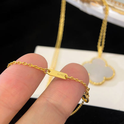 [Cadisa]CLOVER 25MM MOP LARGE PENDANT NECKLACE