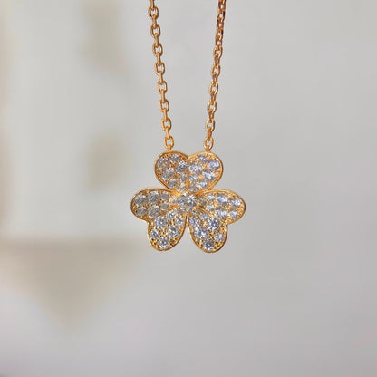 [Cadisa]FLOWER DIAMOND NECKLACE