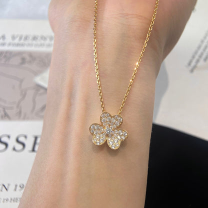 [Cadisa]FLOWER DIAMOND NECKLACE