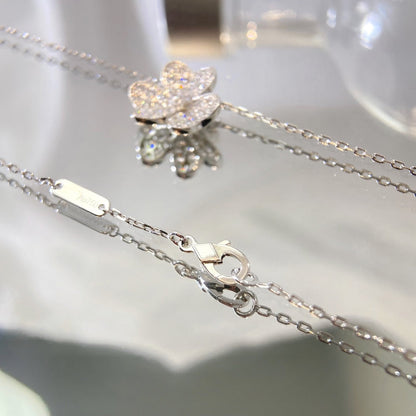 [Cadisa]FLOWER DIAMOND NECKLACE