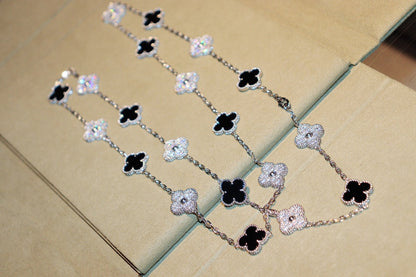 [Cadisa]CLOVER 20 MOTIFS ONYX DIAMOND SILVER