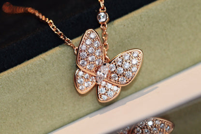 [Cadisa]BUTTERFLY DIAMOND NECKLACE