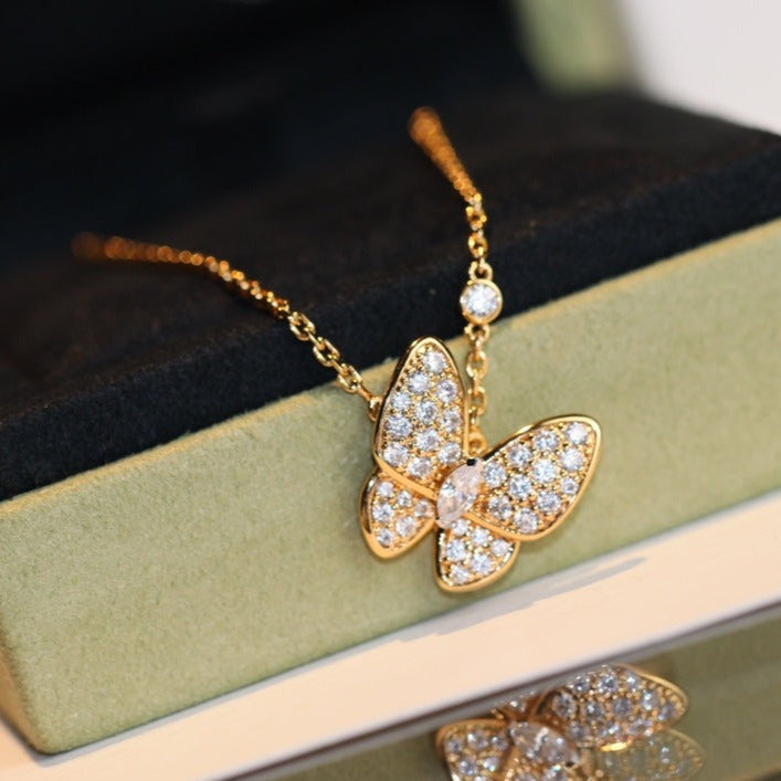 [Cadisa]BUTTERFLY DIAMOND NECKLACE