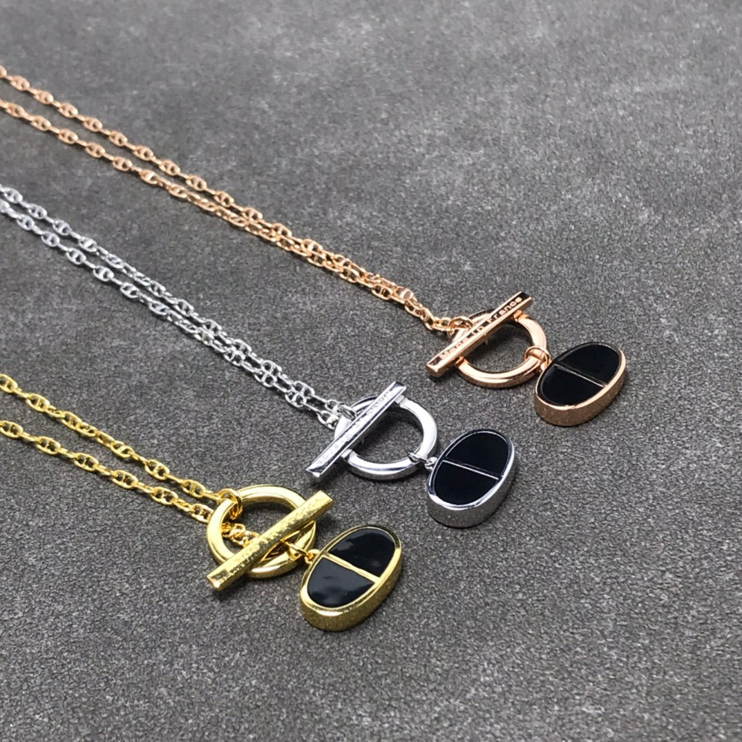 [Cadisa]CHAINE VERSO BLACK CERAMIC  NECKLACE