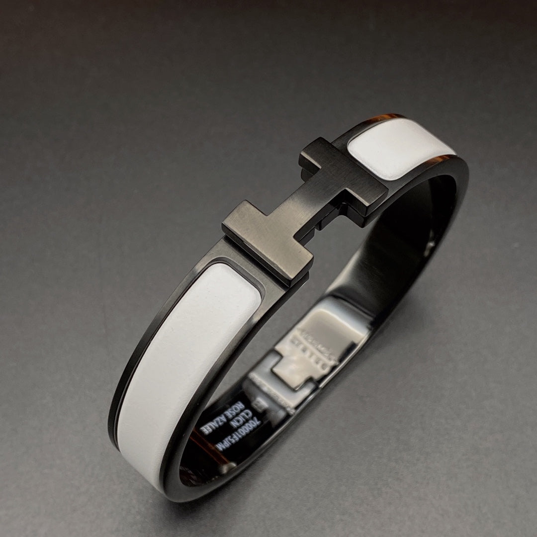 [Cadisa]H BRACELET 12MM BLACK WHITE CERAMIC