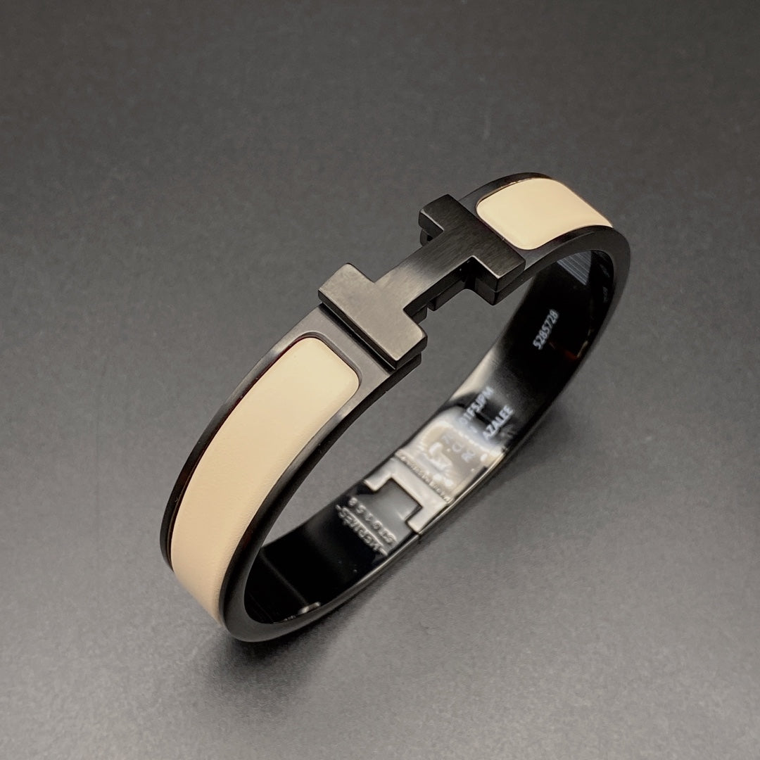 [Cadisa]H BRACELET 12MM BLACK BEIGE CERAMIC