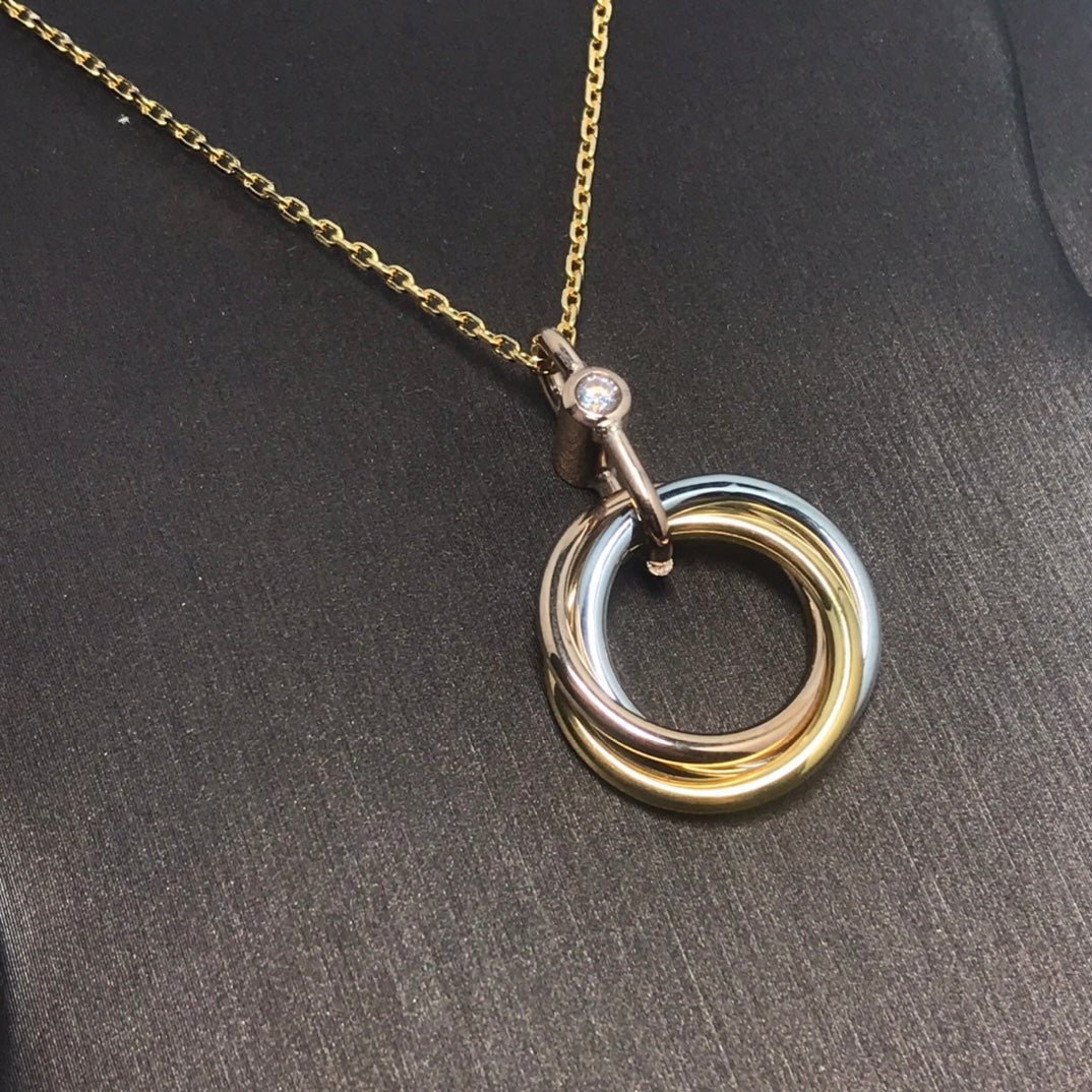 [Cadisa] TRINITY  NECKLACE 1 DIAMOND