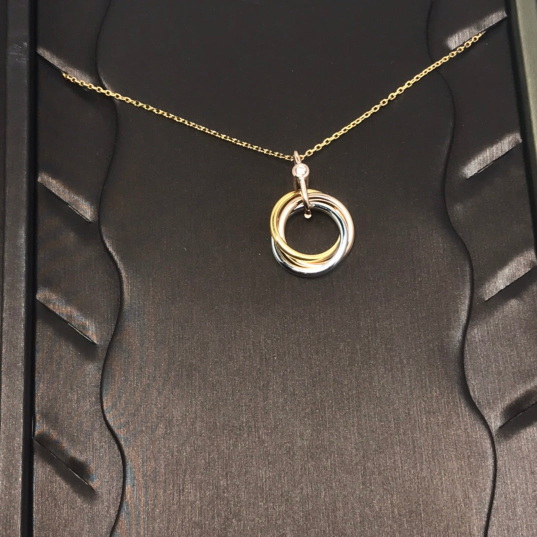 [Cadisa] TRINITY  NECKLACE 1 DIAMOND