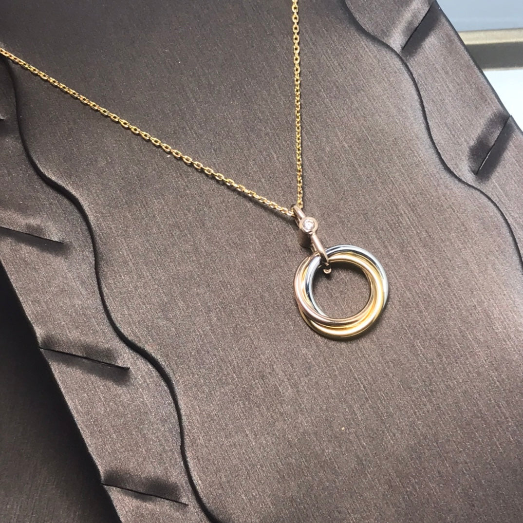 [Cadisa] TRINITY  NECKLACE 1 DIAMOND