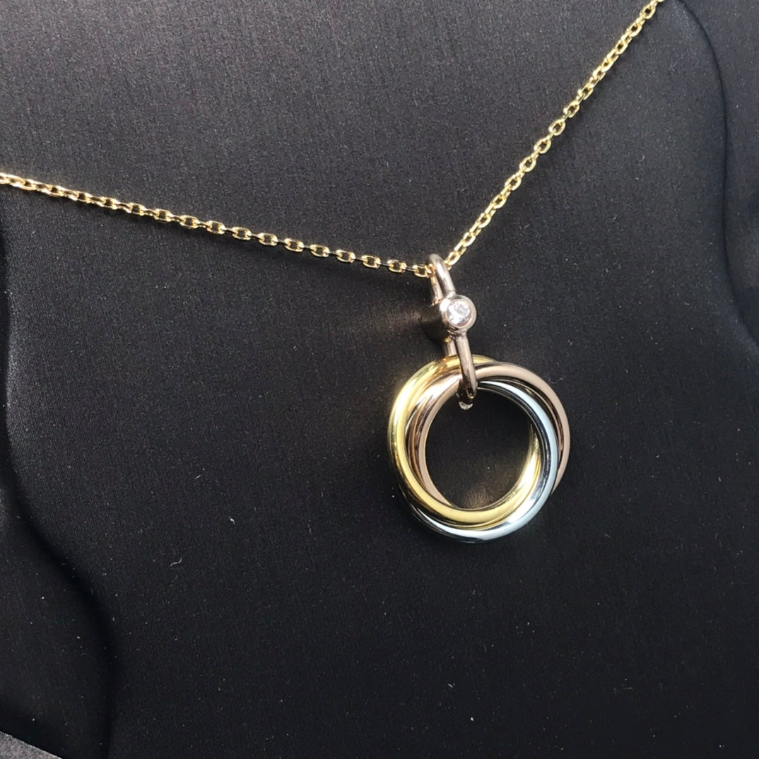 [Cadisa] TRINITY  NECKLACE 1 DIAMOND