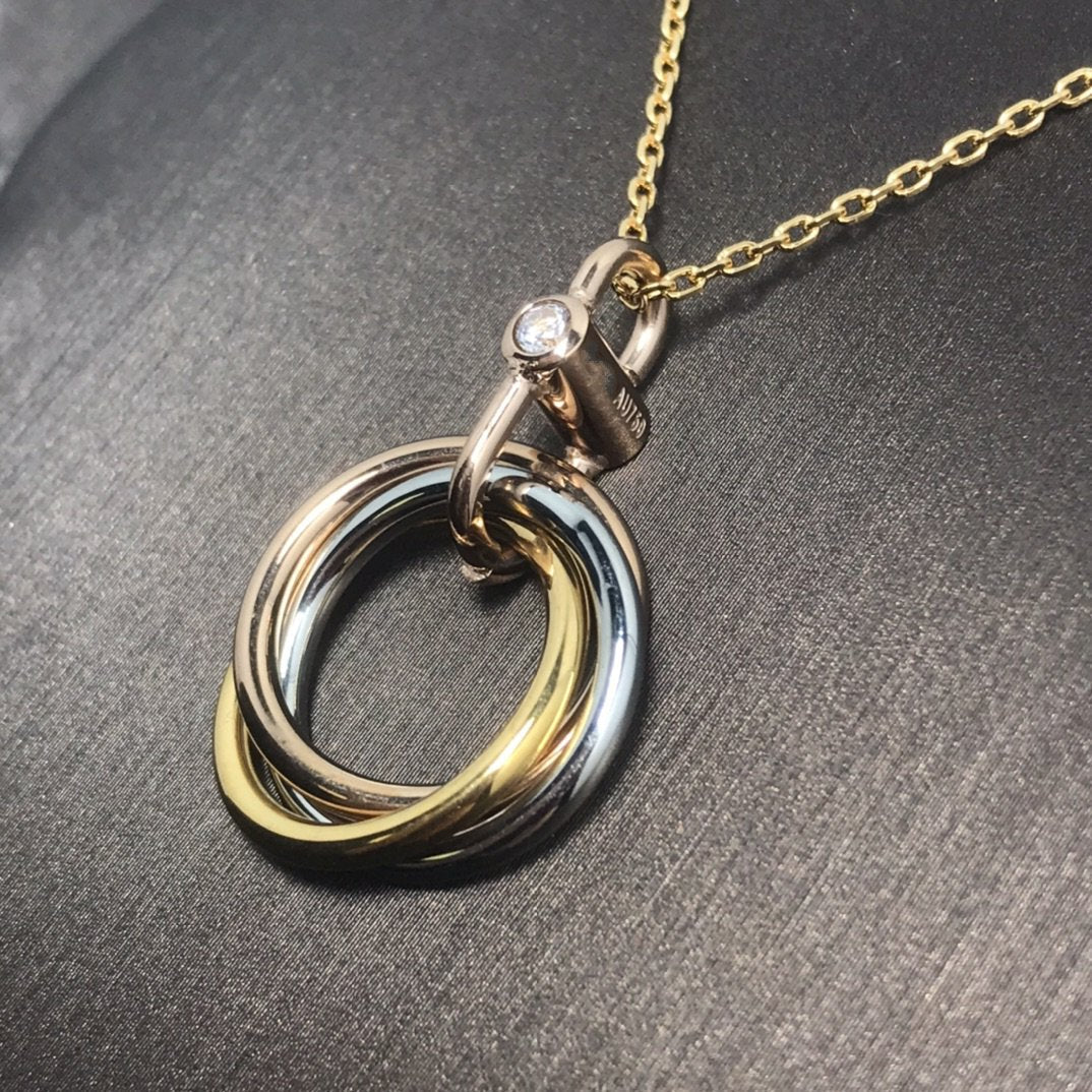 [Cadisa] TRINITY  NECKLACE 1 DIAMOND