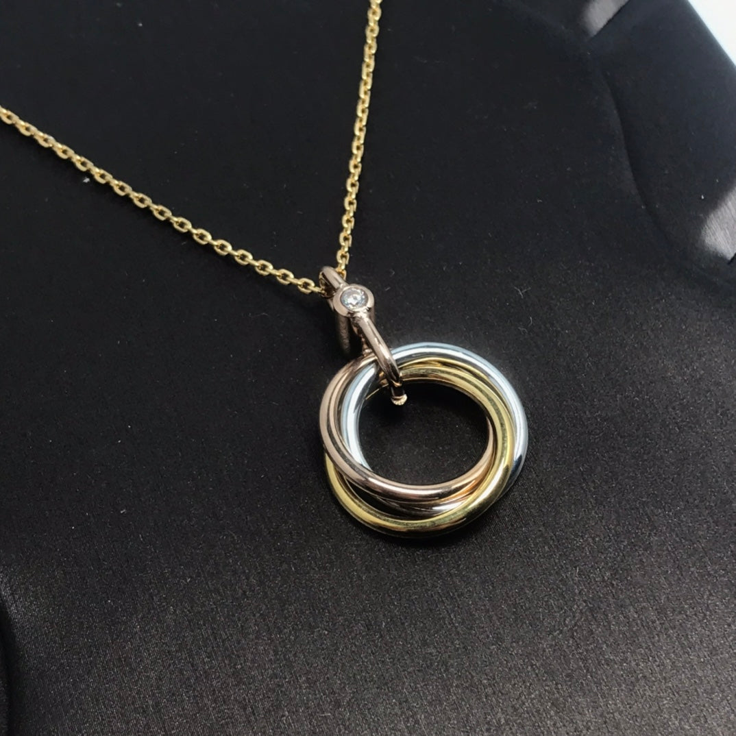 [Cadisa] TRINITY  NECKLACE 1 DIAMOND