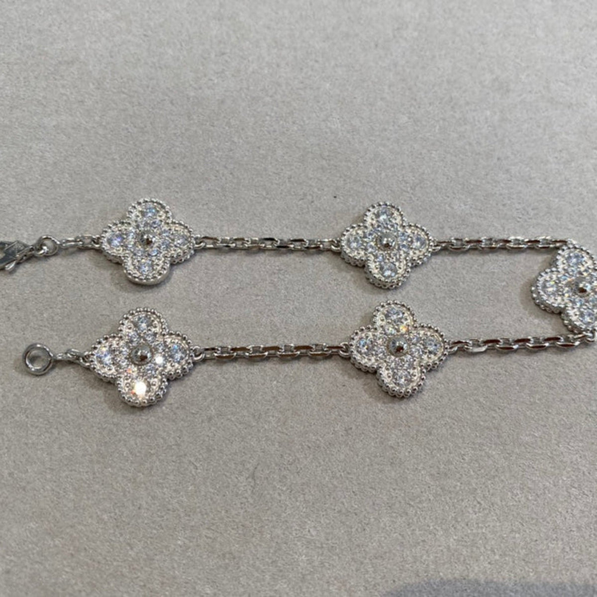 [Cadisa] CLOVER 5 MOTIF FULL DIAMOND BRACELET COLLECTION