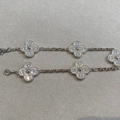 [Cadisa] CLOVER 5 MOTIF FULL DIAMOND BRACELET COLLECTION