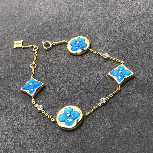 [Cadisa]STAR AND SUN TURQUOISE 4 MOTIFS 3 DIAMONDS