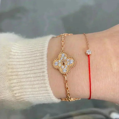 [Cadisa] CLOVER 5 MOTIF FULL DIAMOND BRACELET COLLECTION