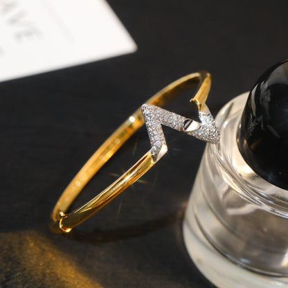 [Cadisa]VOLTE UPSITE DOWN GOLD DIAMOND BRACELET