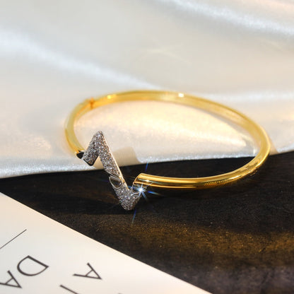 [Cadisa]VOLTE UPSITE DOWN GOLD DIAMOND BRACELET