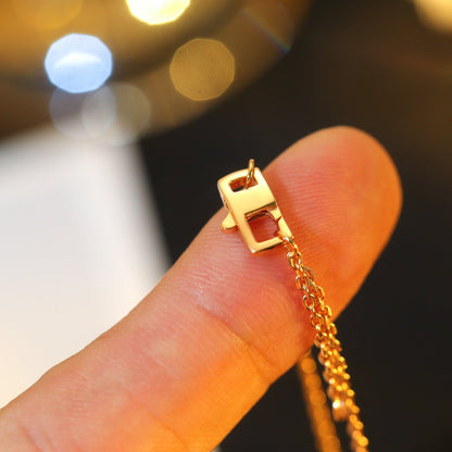 [Cadisa]STAR AND SUN DIAMOND PINK GOLD NECKLACE