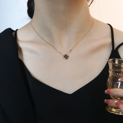 [Cadisa]SUN PEDANT PINK GOLD 1 DIAMOND NECKLACE