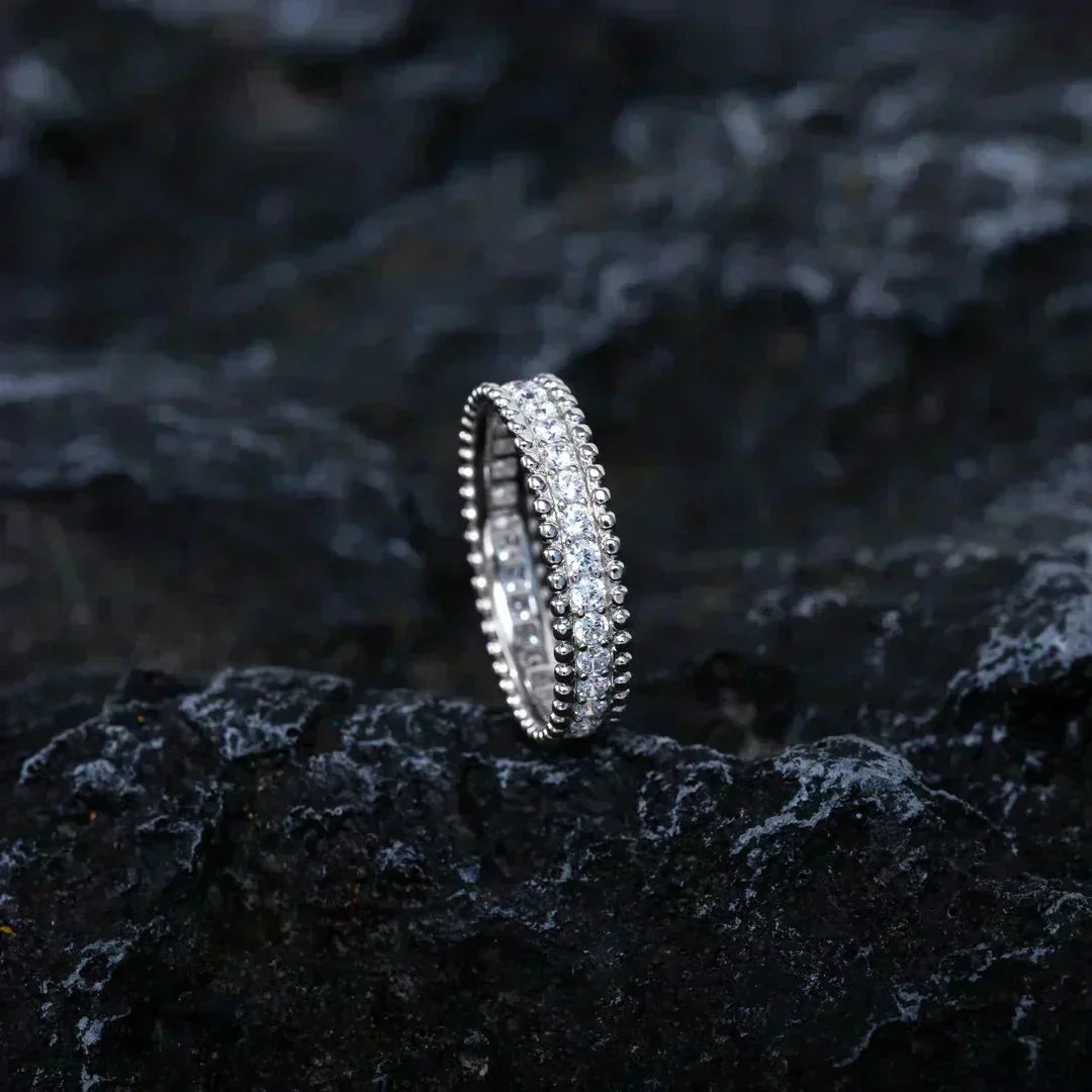[Cadisa]PERLEE DIAMOND SILVER RING