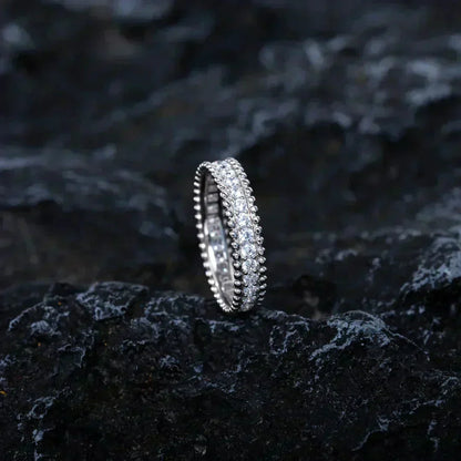 [Cadisa]PERLEE DIAMOND SILVER RING