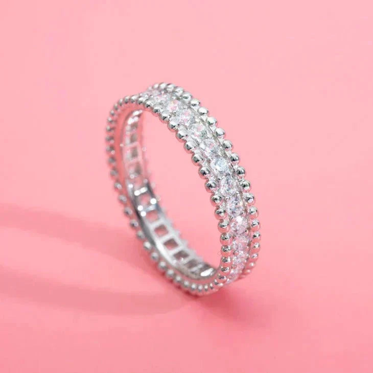 [Cadisa]PERLEE DIAMOND SILVER RING