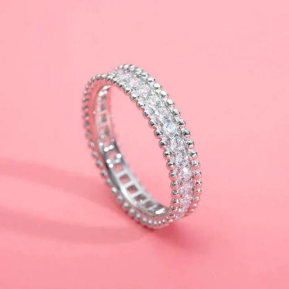 [Cadisa]PERLEE DIAMOND SILVER RING