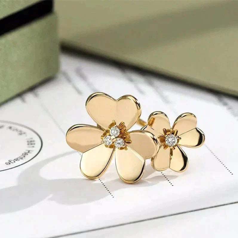 [Cadisa]CLOVER COMOS GOLD DIAMOND RING