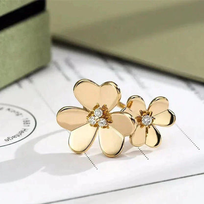 [Cadisa]CLOVER COMOS GOLD DIAMOND RING