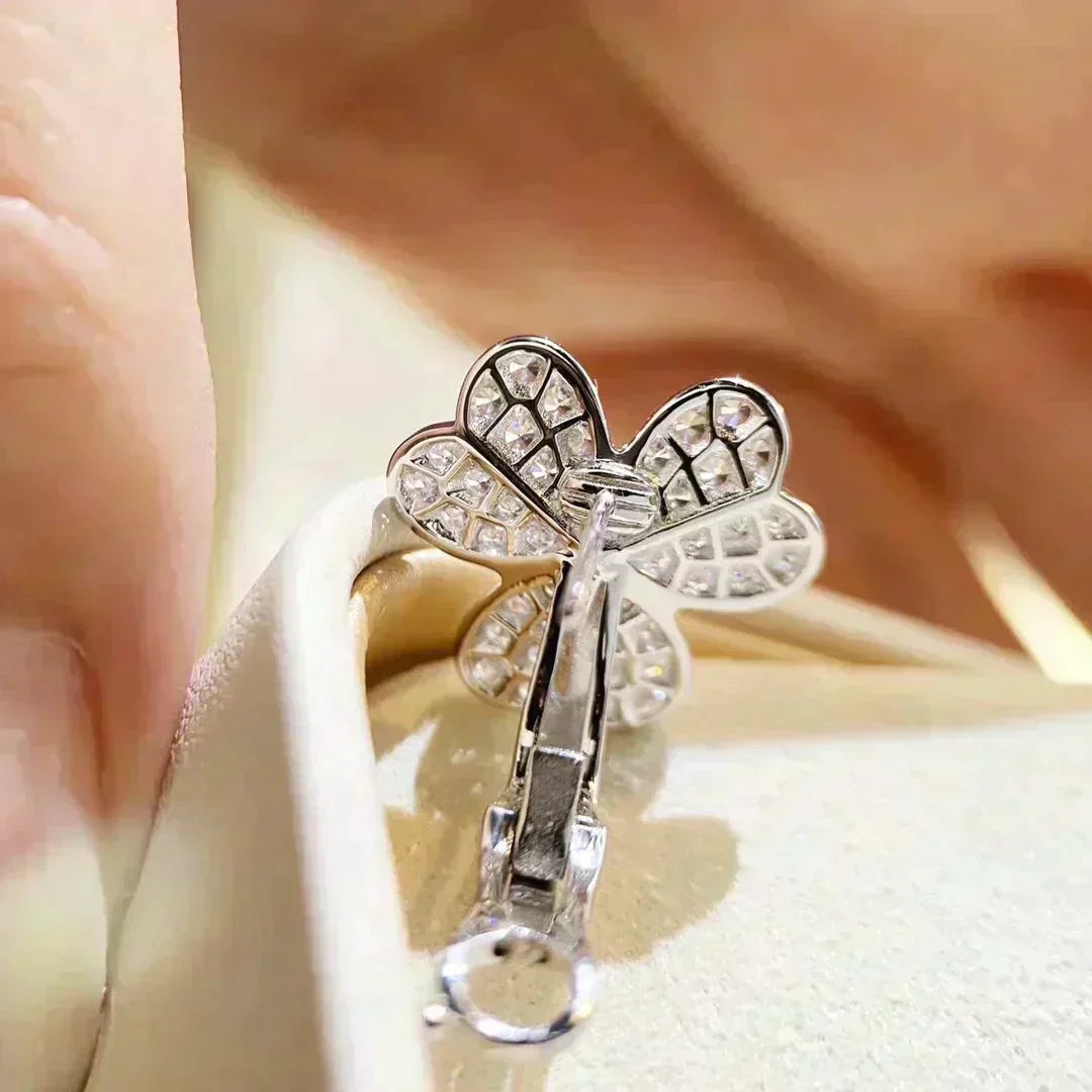 [Cadisa]CLOVER COMOS DIAMOND EARRINGS SILVER