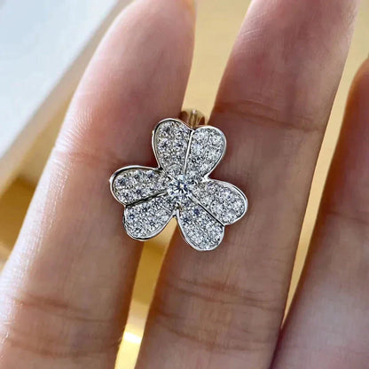[Cadisa]CLOVER COMOS DIAMOND EARRINGS SILVER