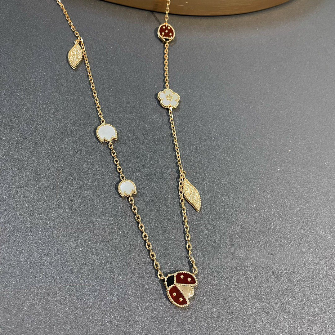 [Cadisa]LUCKY SPRING 15 MOTIFS GOLD NECKLACE